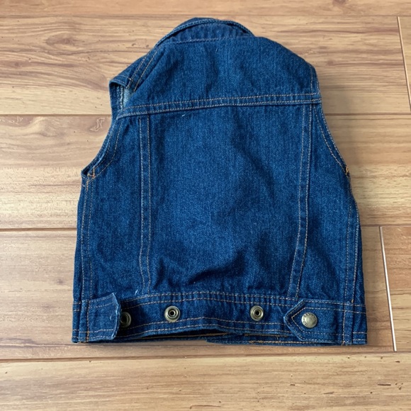 Original Authentic Hopscotch Denim Jean Vest 12 months Vintage 80s 1980s Baby - Picture 3 of 6